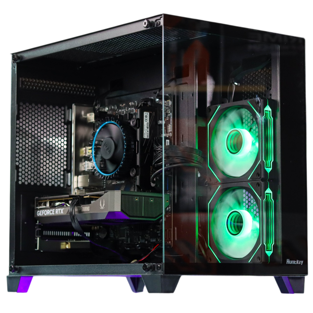 CASE HUNTKEY S920 BLACK + 2 Fan (ATX)