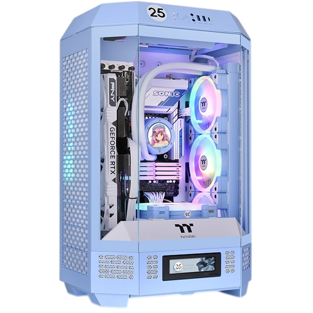 CASE THERMALTAKE THE TOWER 300 HYDRANGEA BLUE