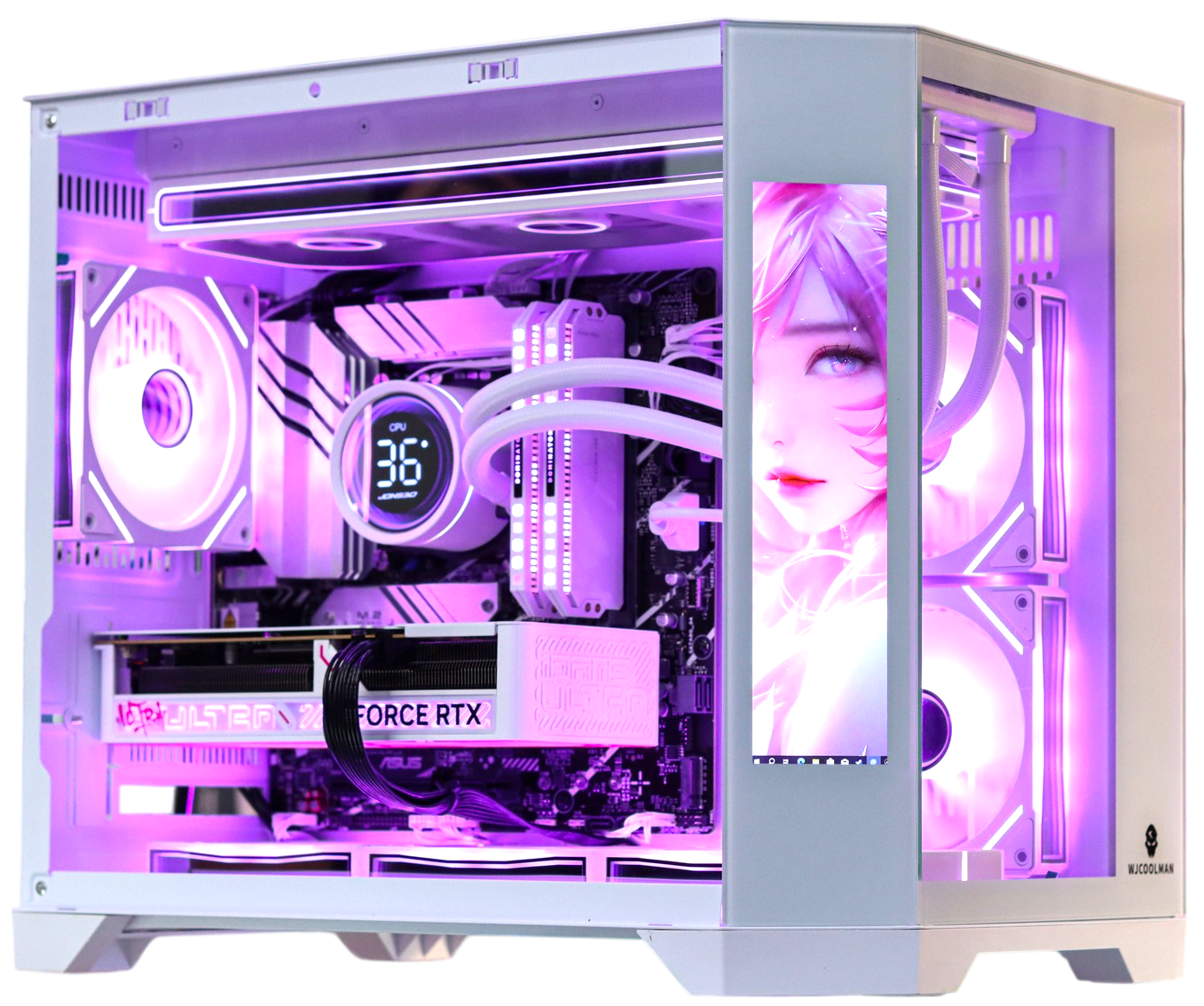 CASE WJCOOLMAN DREAMER LCD (No Fan) WHITE
