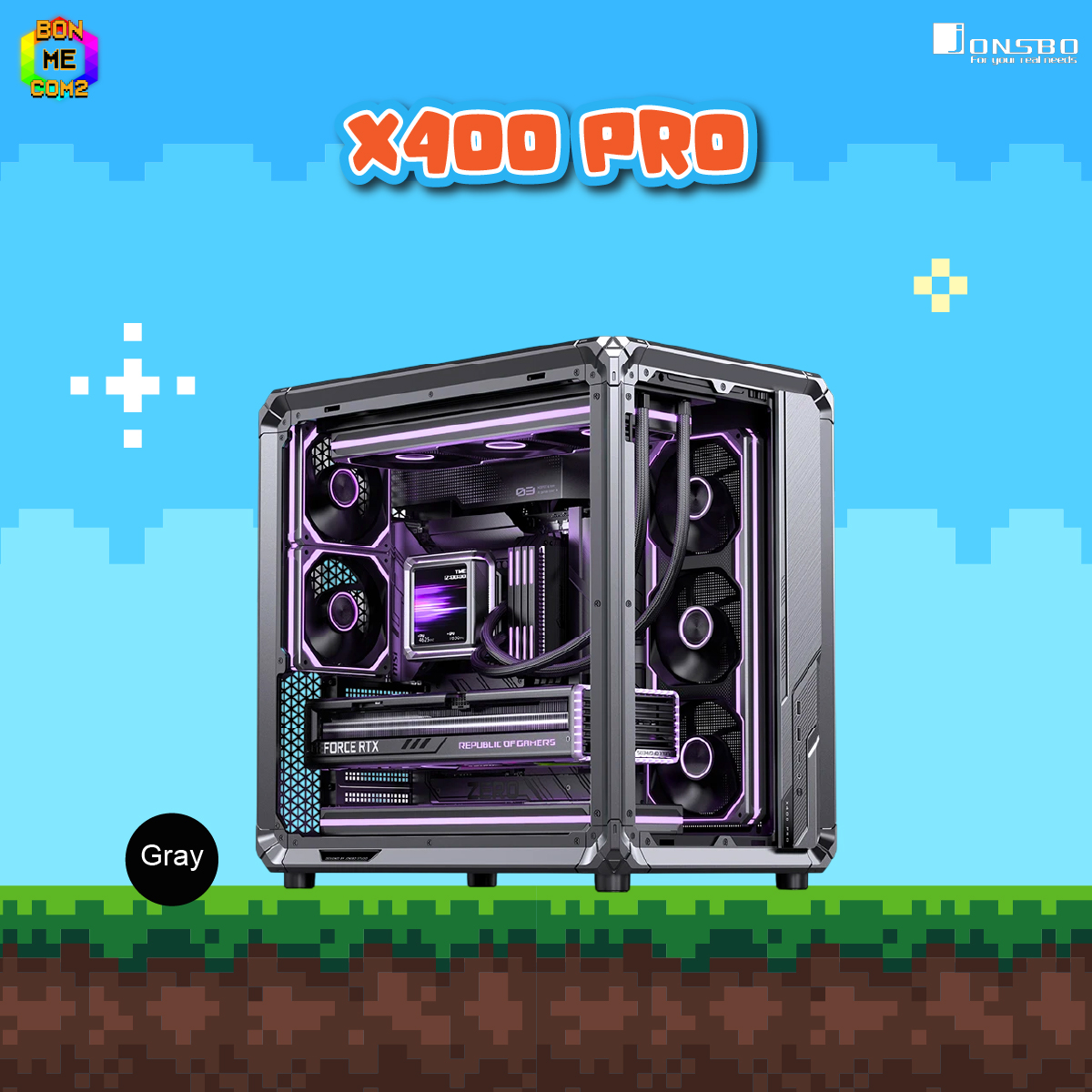 CASE Jonsbo X400 Pro Gray (NO FAN)